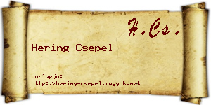 Hering Csepel névjegykártya